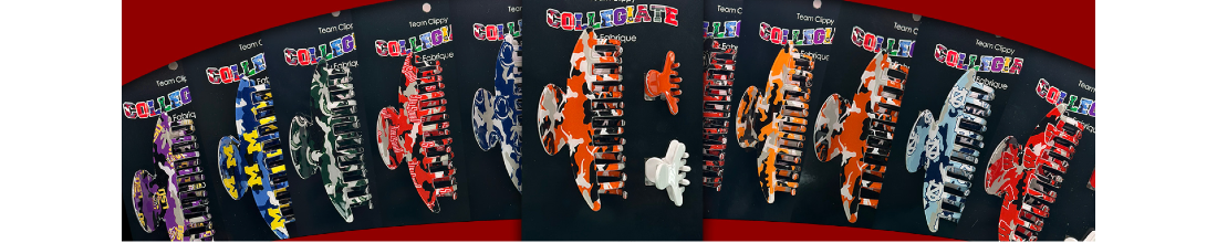 Collegiate Hair Claw Clips